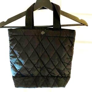 Black Quilted Tote Bag